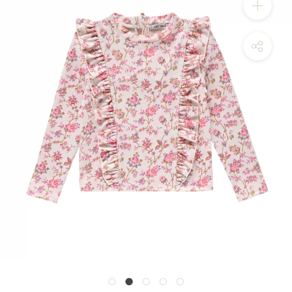 New Floral Ruffle Kids Rashguard